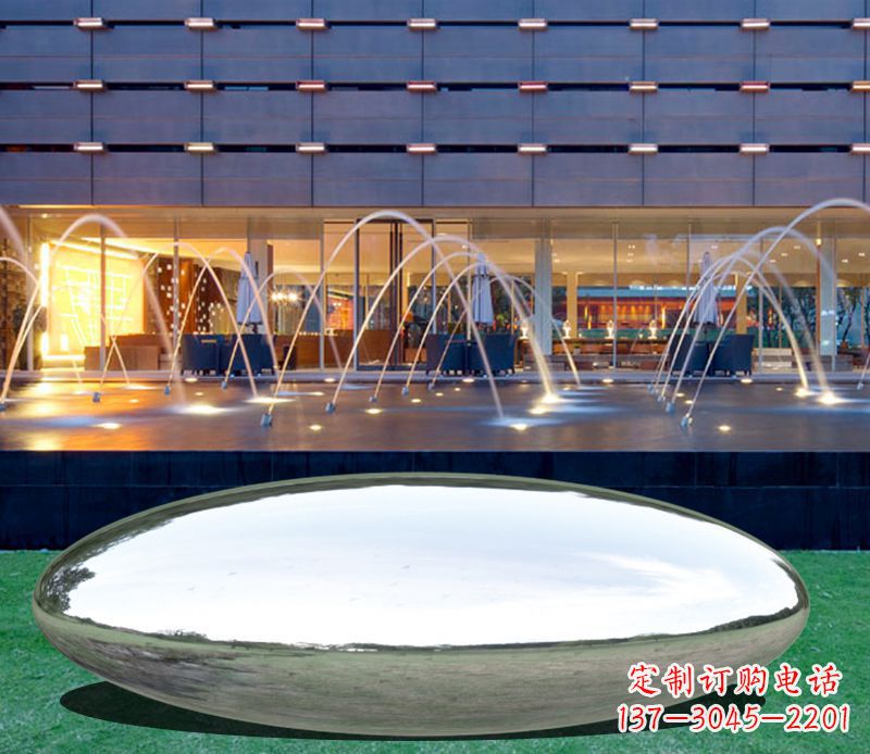 太原不锈钢镜面鹅卵石雕塑
