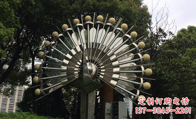 太原美丽的不锈钢孔雀雕塑