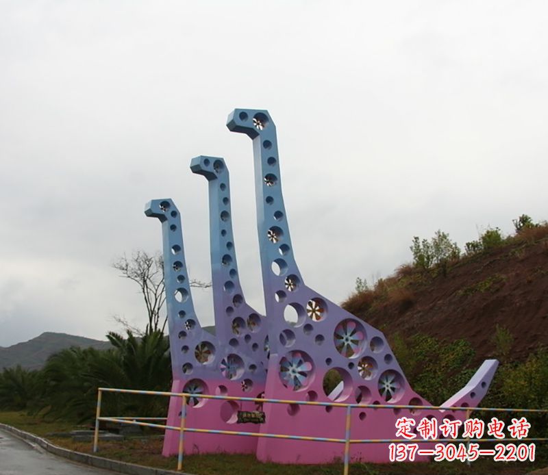 太原不锈钢恐龙雕塑精致的古代艺术