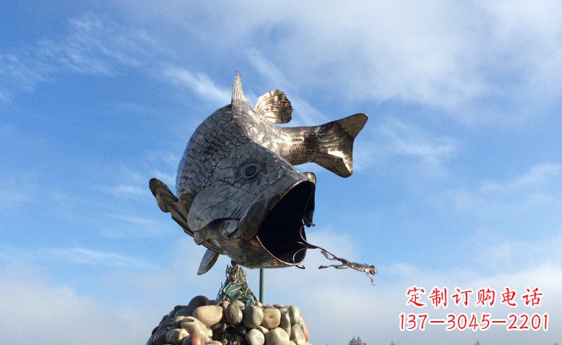 太原不锈钢鲤鱼雕塑传承中国传统文化
