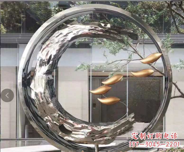 太原不锈钢鲤鱼跃龙门——一座精美的雕塑