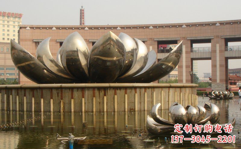 太原不锈钢莲花雕塑一种精美的艺术品