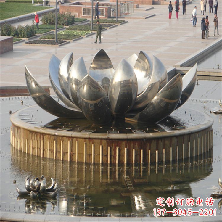 太原不锈钢莲花喷泉——艺术与美的完美结合