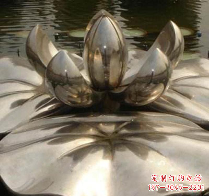 太原不锈钢莲花喷泉雕塑艺术结合新技术