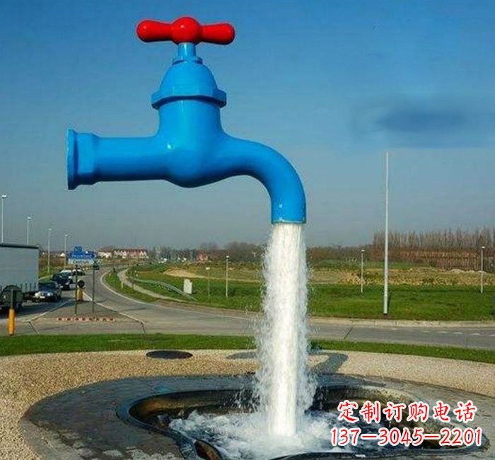 太原不锈钢流水的水龙头雕塑