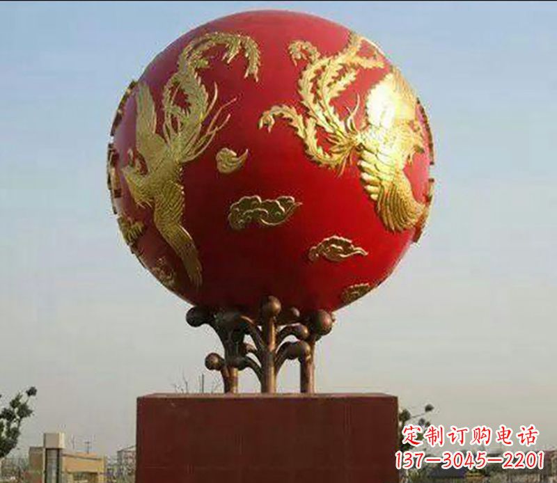 太原不锈钢龙凤呈祥雕塑传统艺术的精美体现