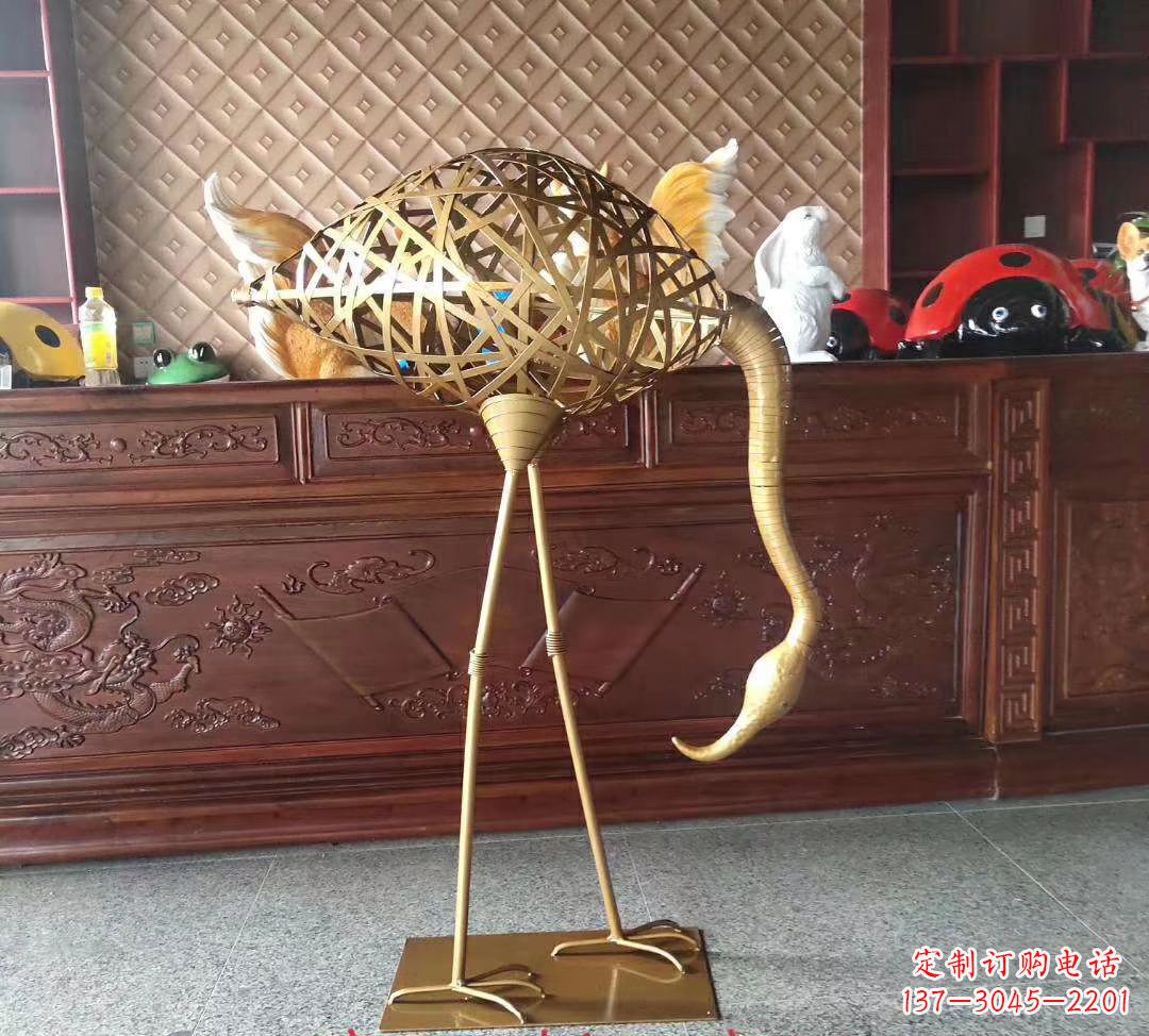 太原不锈钢丹顶鹤雕塑精美外形,传承中华文化