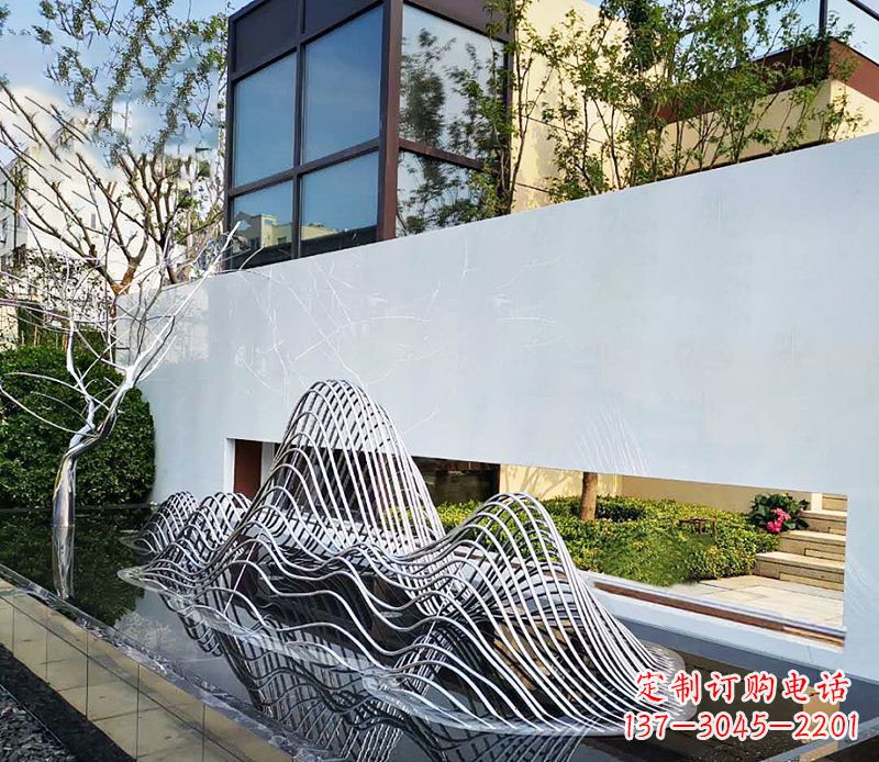 太原不锈钢镂空假山雕塑精美外形,细腻工艺