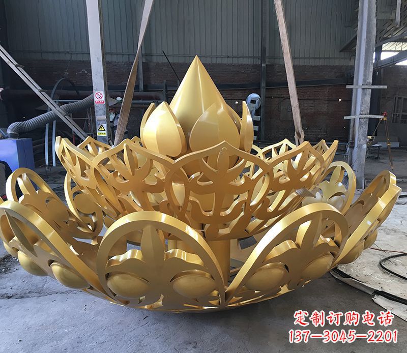 太原不锈钢莲花雕塑精美绝伦
