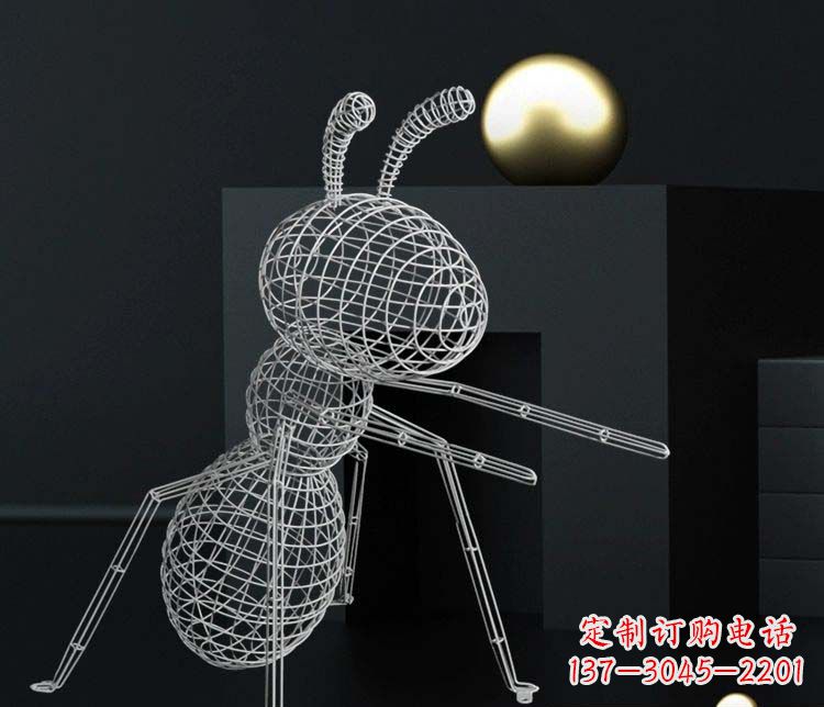 太原不锈钢镂空蚂蚁雕塑艺术与科技的结合