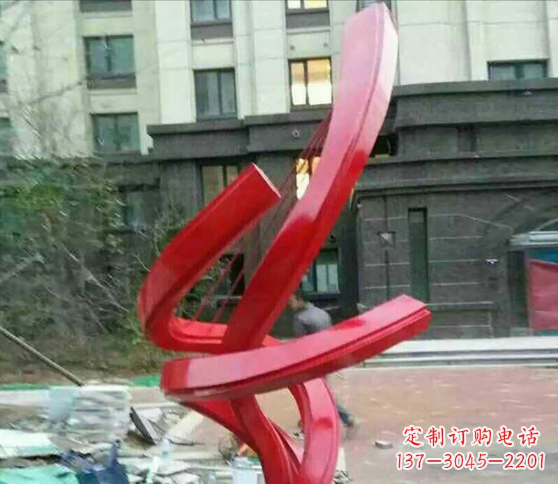 太原不锈钢螺旋飘带雕塑
