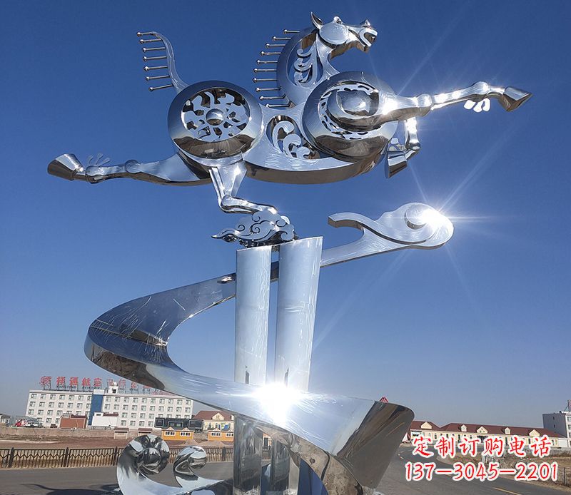 太原不锈钢马踏飞燕雕塑——精美的艺术品