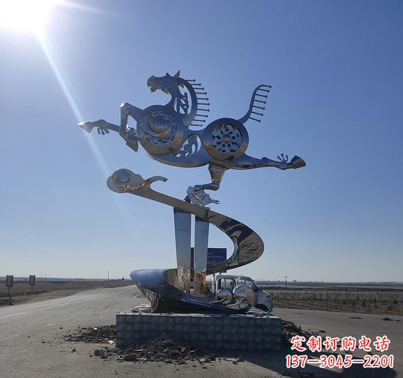太原不锈钢马踏飞燕城市雕塑