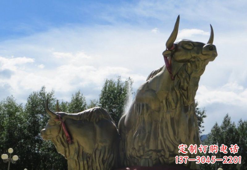 太原不锈钢牦牛雕塑一种传统文化的精美传承