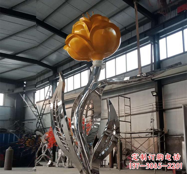 太原不锈钢玫瑰花雕塑一款非凡的艺术品