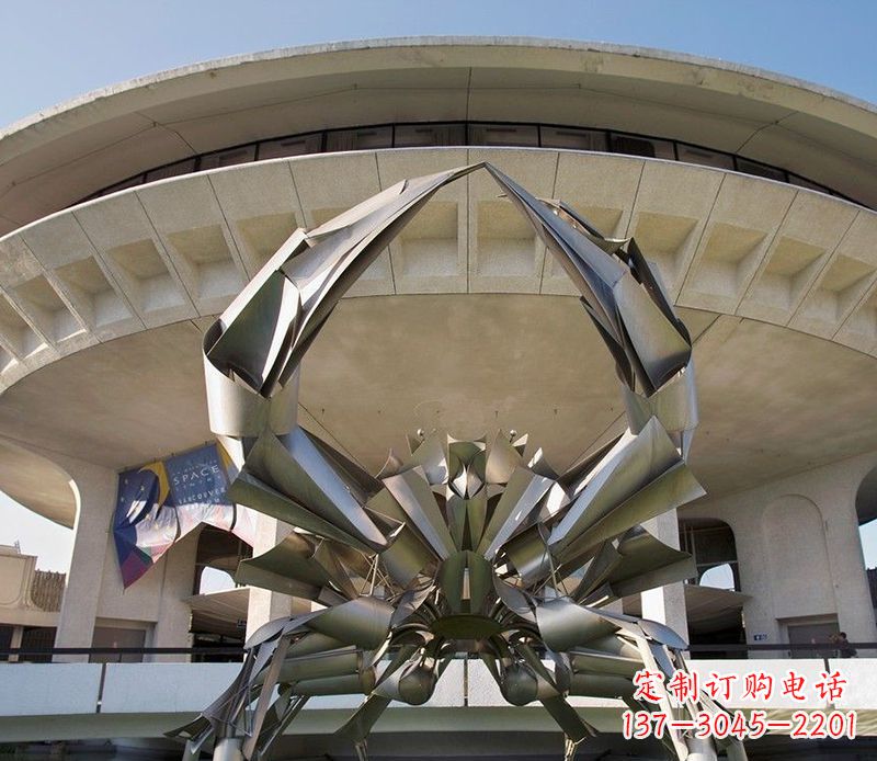 太原不锈钢螃蟹雕塑美观耐候的户外装饰