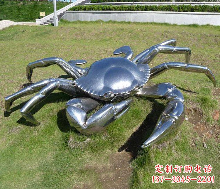 太原不锈钢螃蟹雕塑——给景观增添灵动之美
