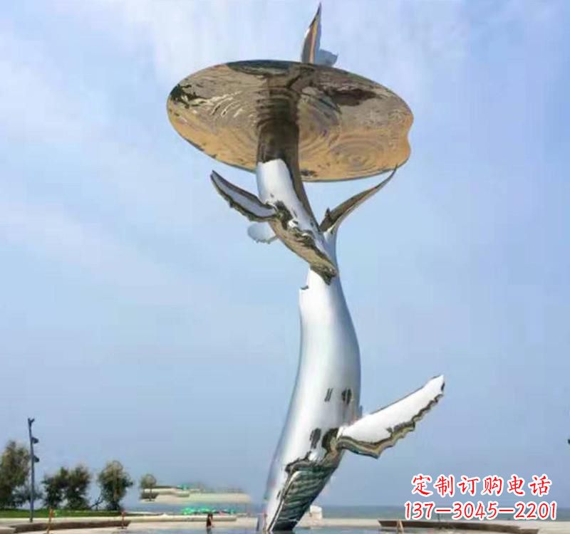 太原不锈钢海豚雕塑精美的艺术品