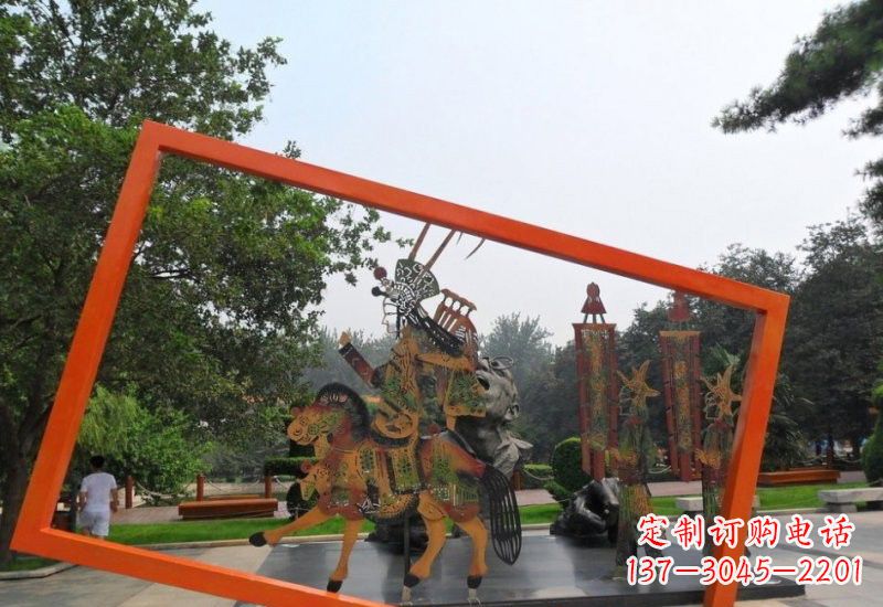 太原不锈钢皮影戏雕塑传承民间文化的艺术精粹