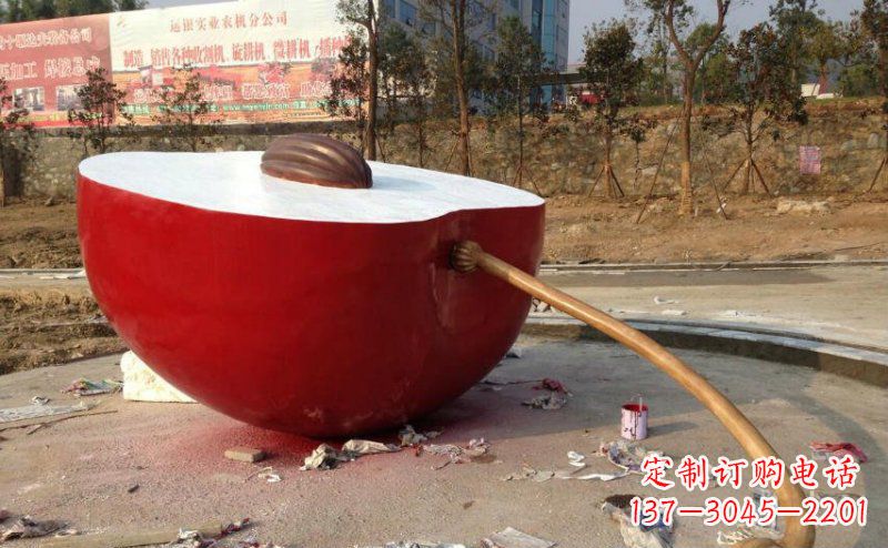 太原不锈钢苹果雕塑艺术与实用的结合
