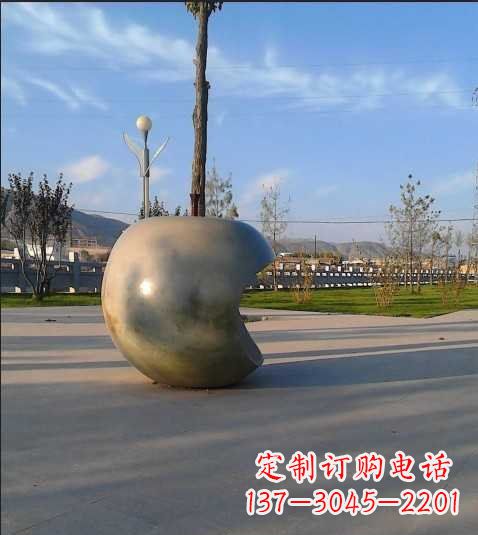 太原不锈钢苹果雕塑艺术与现实的完美结合