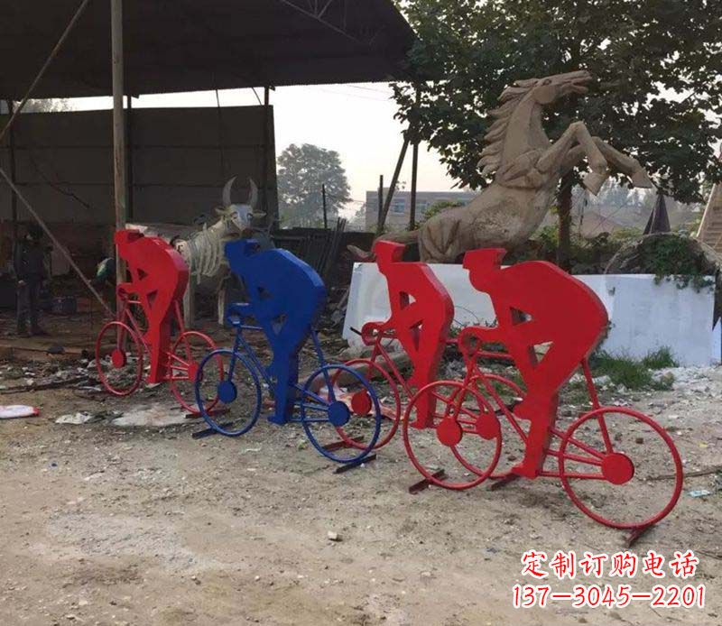 太原不锈钢骑自行车雕塑一种经典的艺术形式
