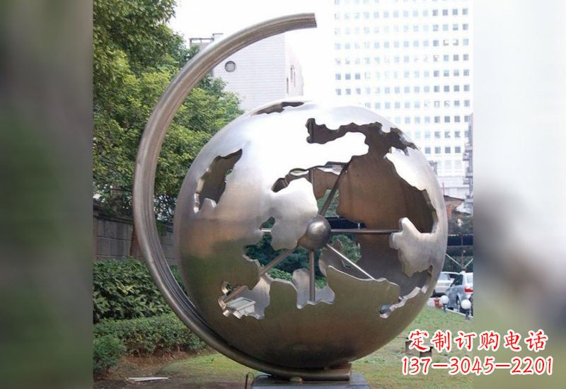 太原不锈钢地球仪雕塑艺术与科学的结合