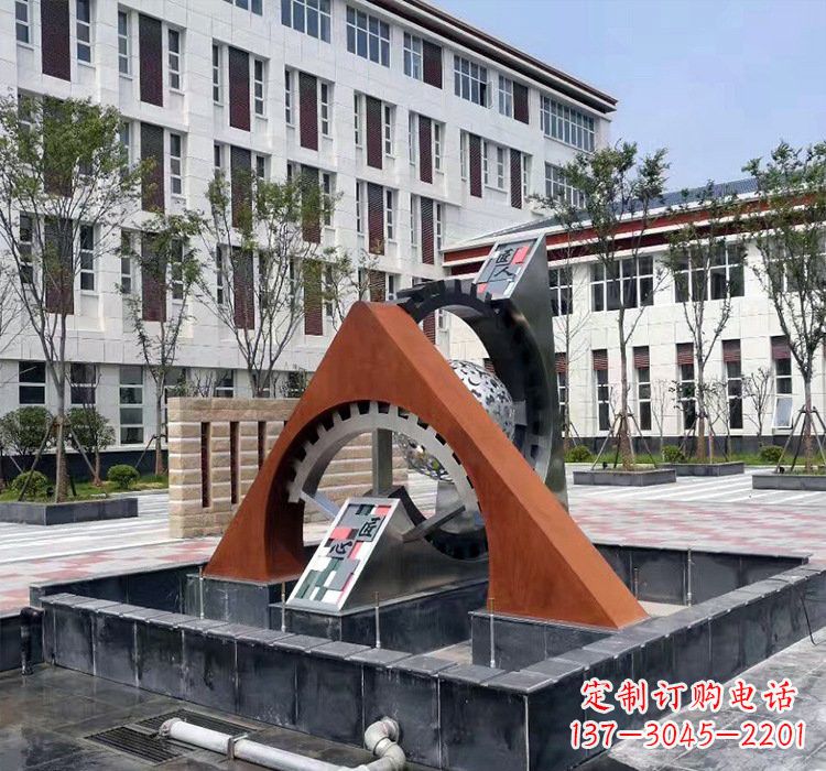 太原不锈钢齿轮雕塑精湛工艺展现匠心