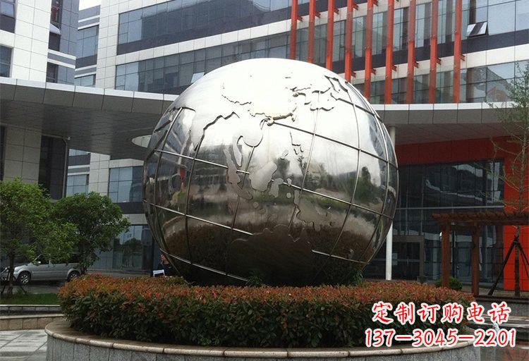 太原不锈钢地球雕塑传递环保意识