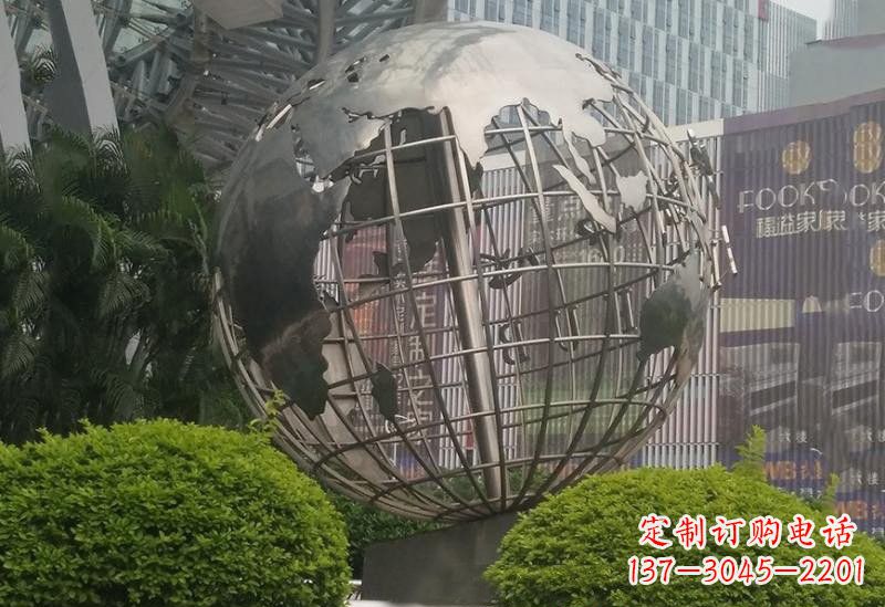 太原不锈钢地球仪雕塑一个精美的艺术品