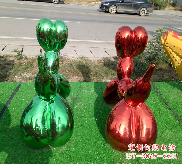 太原不锈钢气球狗雕塑