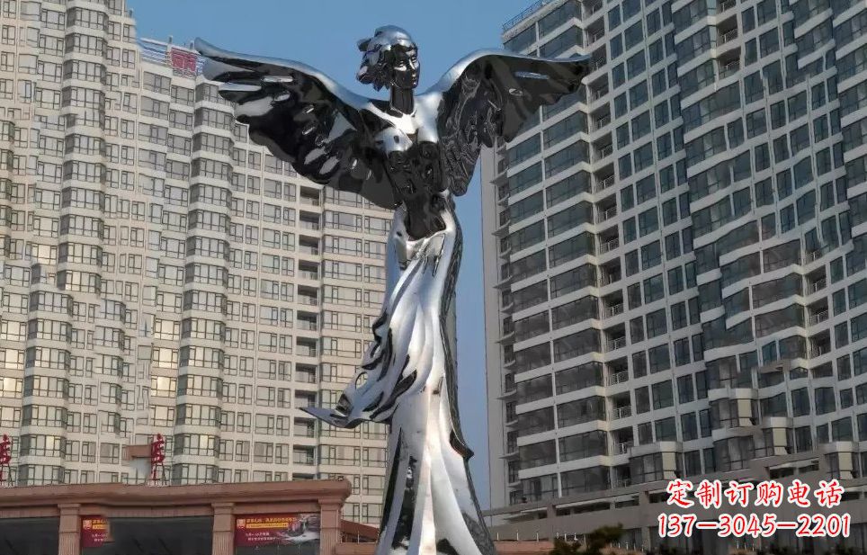 太原不锈钢天使雕塑传递着美丽与希望