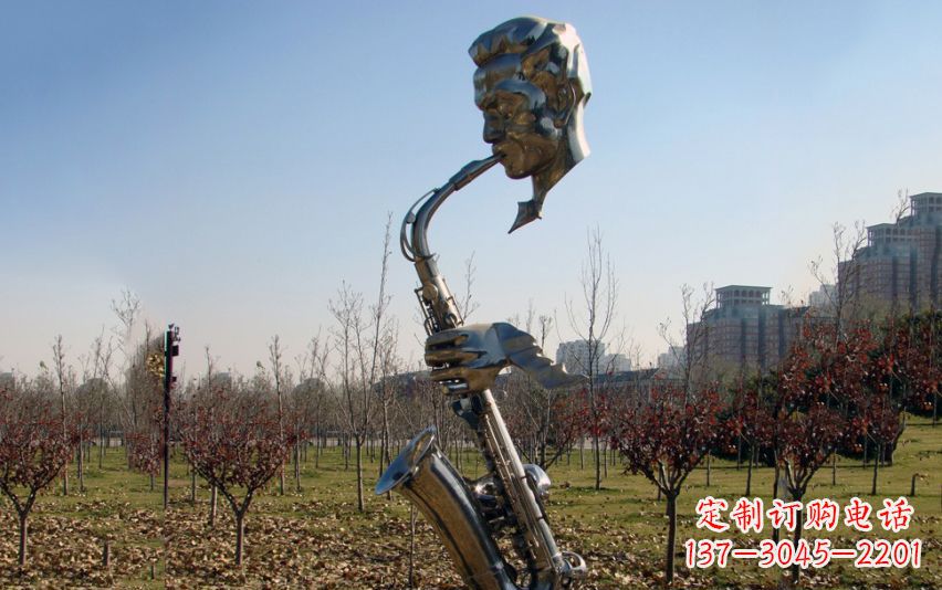 太原不锈钢萨克斯雕塑流动的美丽