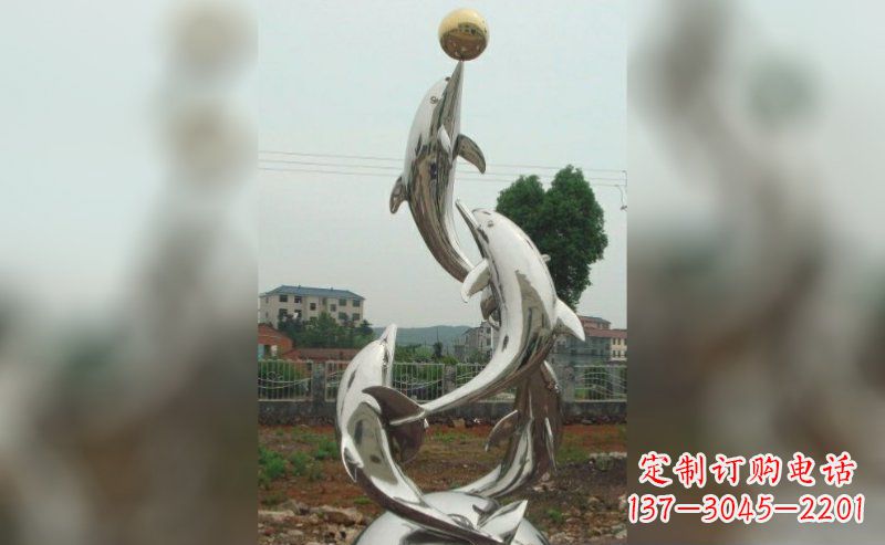 太原不锈钢海豚雕塑的美丽