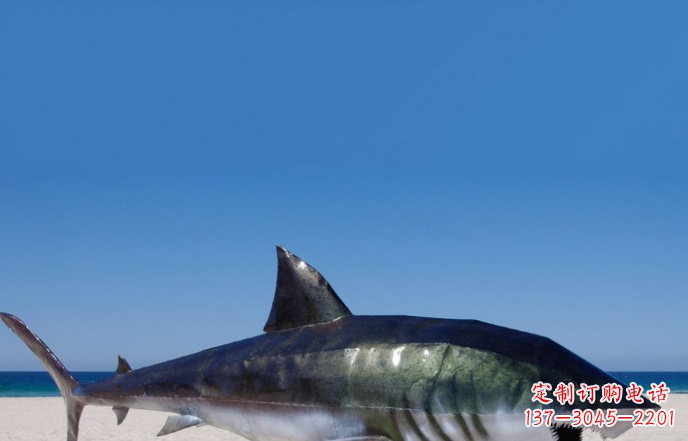 太原海洋生物之美——不锈钢鲨鱼雕塑