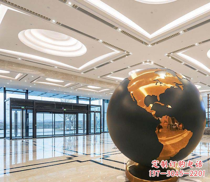 太原不锈钢地球仪雕塑精美绝伦