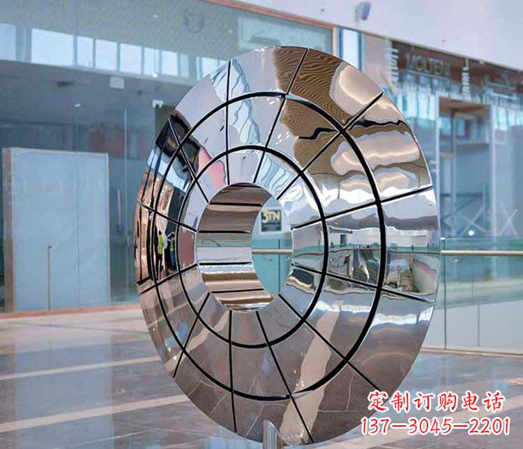 太原不锈钢圆环雕塑——精美的艺术精品