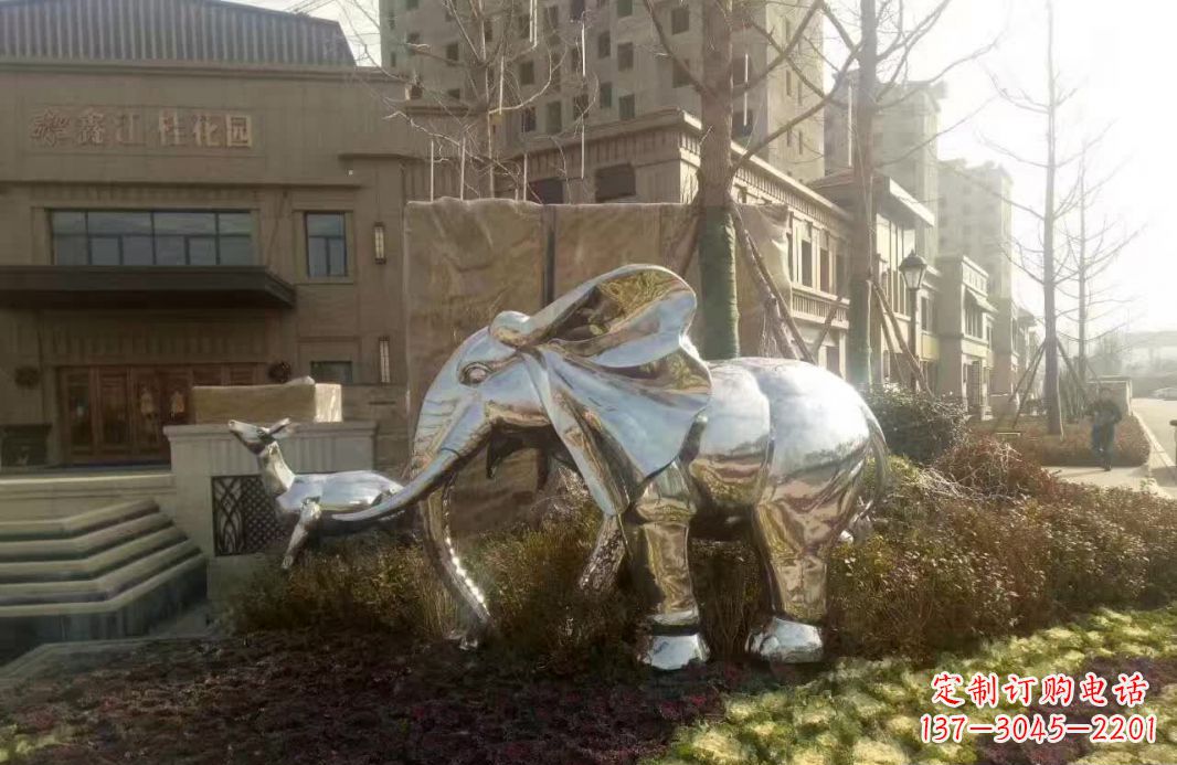 太原不锈钢大象雕塑——美轮美奂的艺术精品