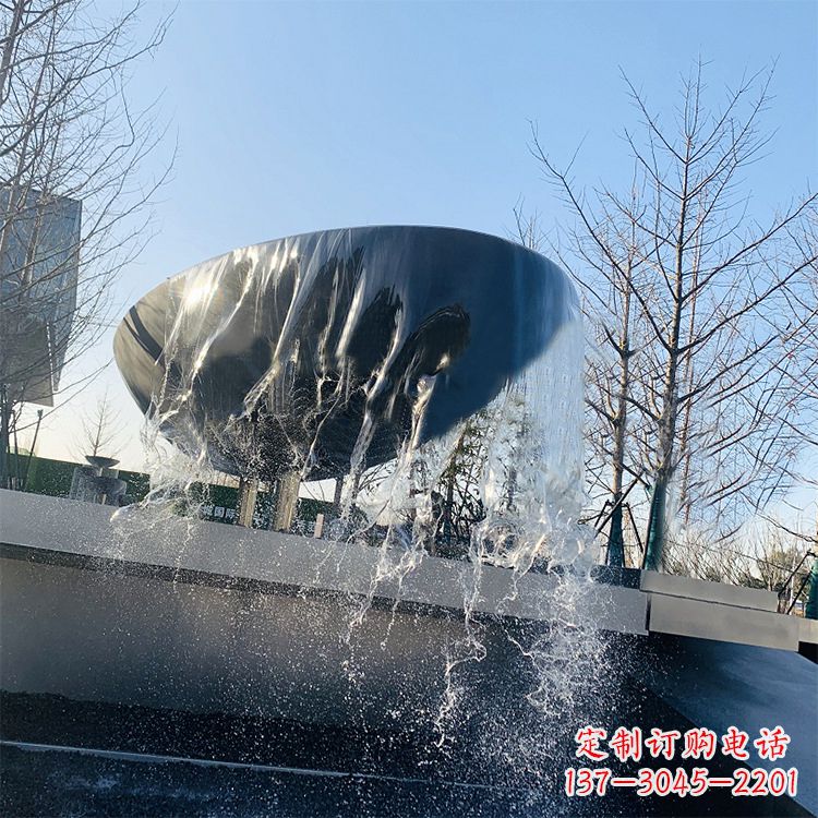 太原不锈钢水钵瀑布喷泉雕塑艺术与美感的完美结合