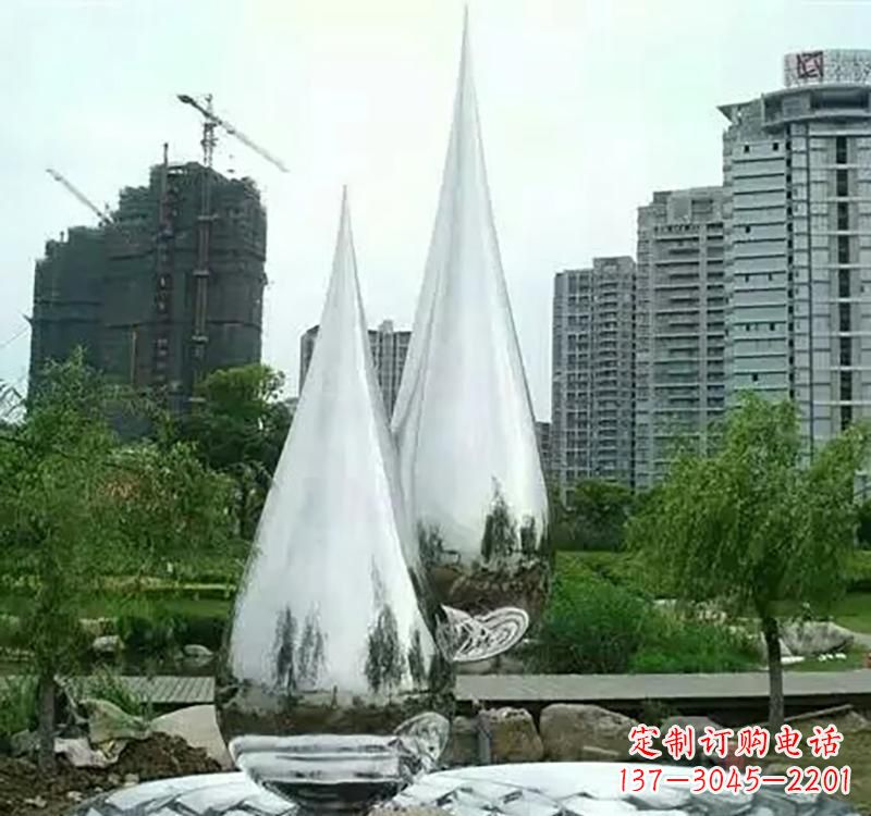 太原不锈钢水滴拱门雕塑
