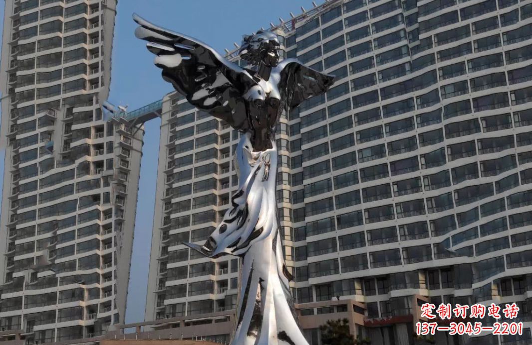 太原不锈钢天使灿烂的城市景观