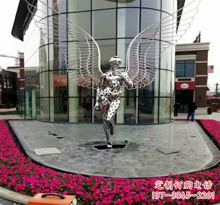 太原不锈钢天使雕塑传递着爱的美丽