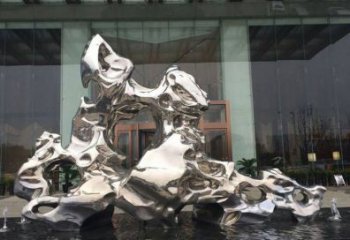 太原精美太湖石雕塑，不锈钢企业的杰作