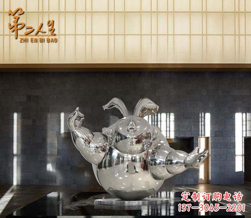 太原不锈钢兔子雕塑——精致雕刻的艺术品