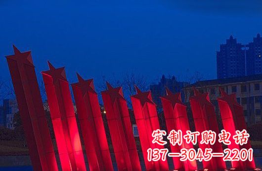 太原不锈钢五角星雕塑铸就永恒之美