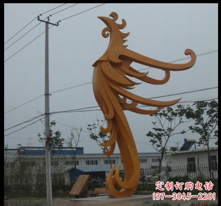 太原不锈钢凤凰雕塑抽象艺术的精美杰作