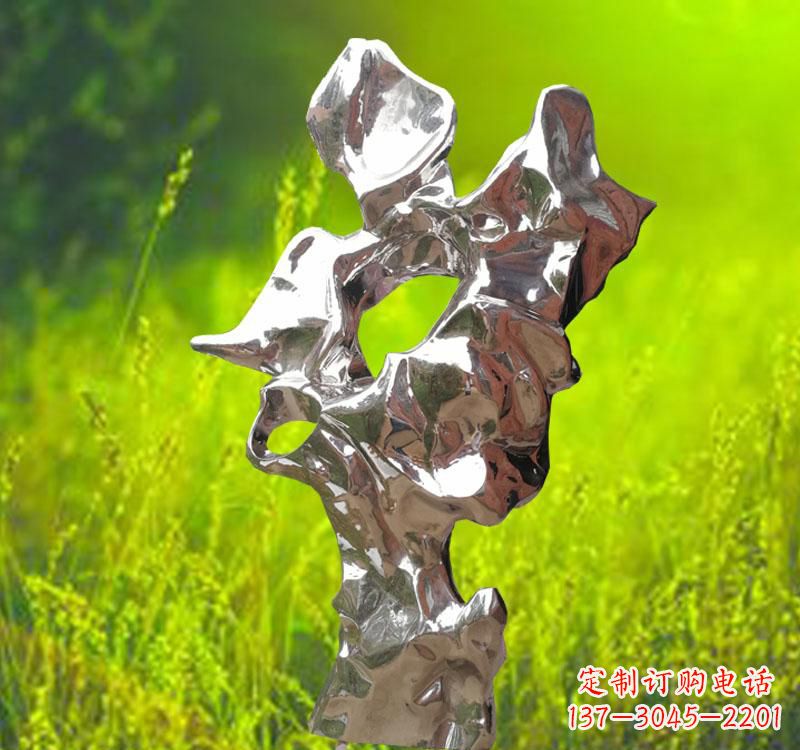 太原太湖石雕塑精致的不锈钢艺术