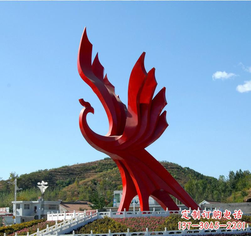太原不锈钢现代凤凰雕塑——给都市带来灵动之美