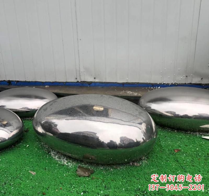 太原不锈钢现代艺术鹅卵石雕塑