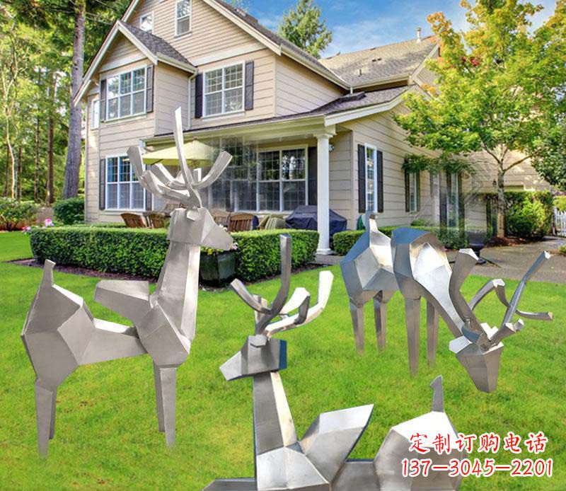 太原不锈钢小鹿雕塑艺术品中最美丽的灵魂